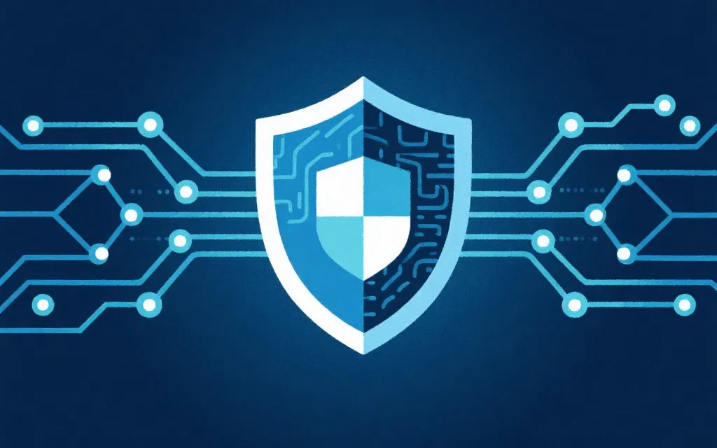 信息安全与数据保护概念插画